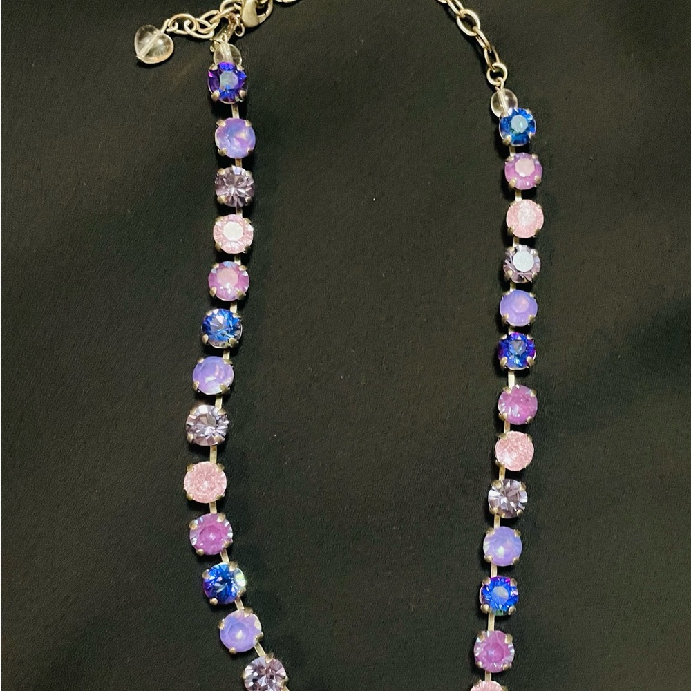 Crystal Infinity Necklace - Purple/Lilac/Pink - Picture 6 of 7